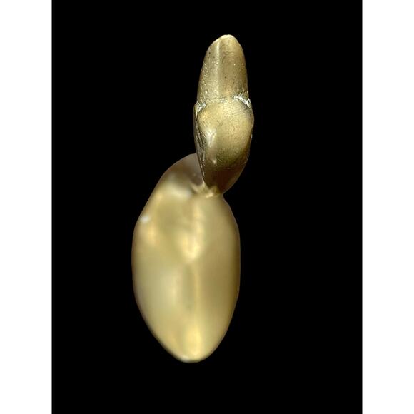 Brass Swan Ring Holder Figure Vintage Korea Long Neck Goose Needs Cleaning READ - Picture 3 of 13